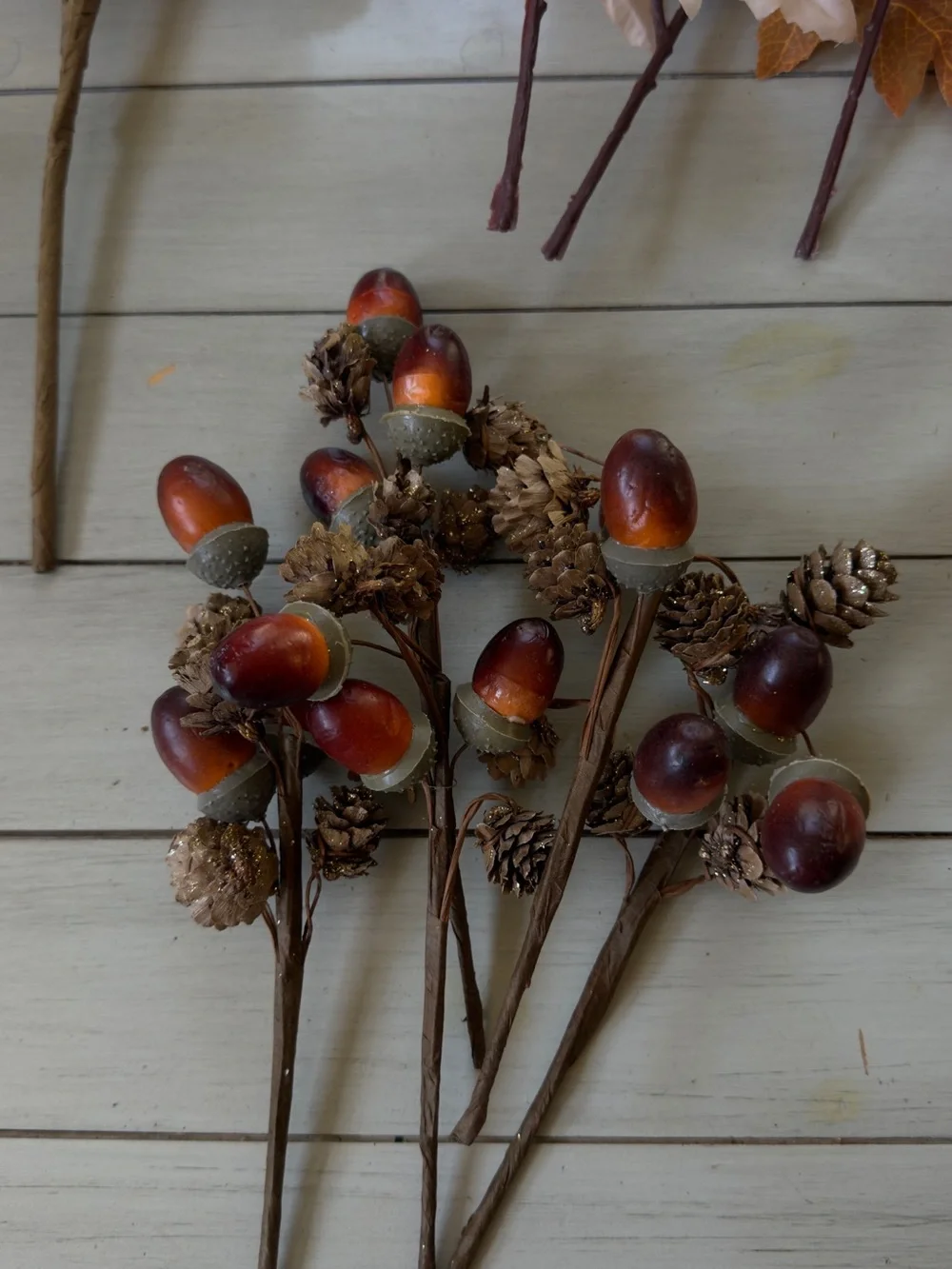 Autumn Harvest Decorative Fall Stems - Assorted Rust, Cream & Brown